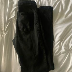 topshop black joni jeans